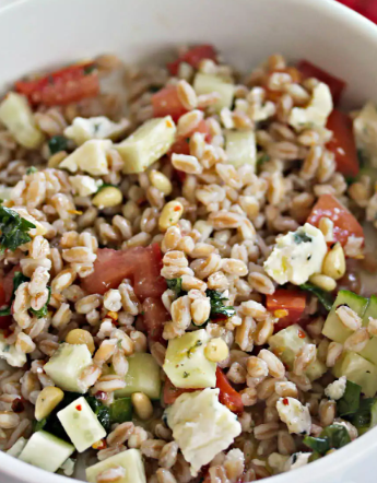 Salad With Blue Cheese, Pine Nuts, And Tomatoes, tomato