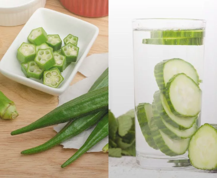 benefits of okra and cucumber water