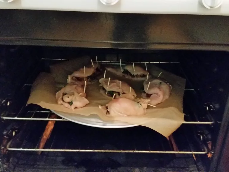 Spinach and Mushroom Stuffed Chicken Breast