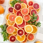 sliced grapefruits