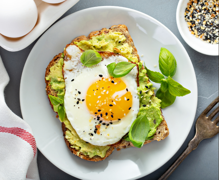 breakfast recipe for diabetics | avocado and egg breakfast toast