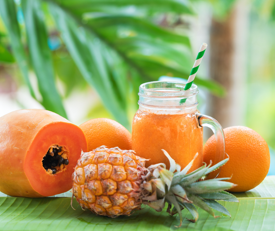 papaya and pineapple smoothie