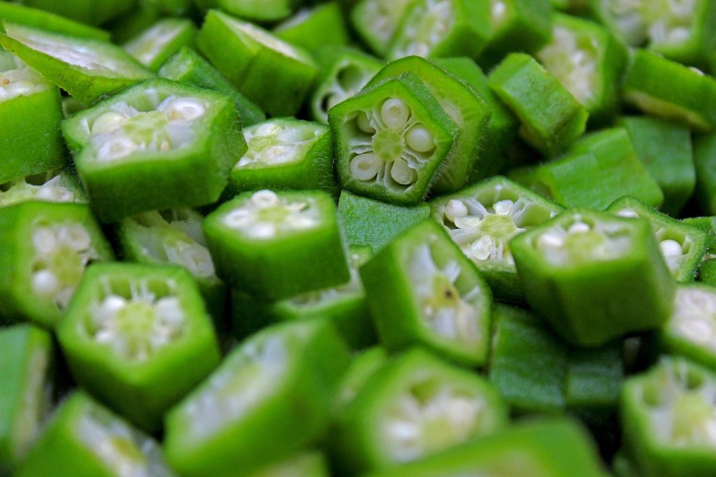 20 Health Benefits of Okra Water You Should Know 3 okra, vegetables, chopped okra, chopped vegetables, close up, okra, okra, okra, okra, okra