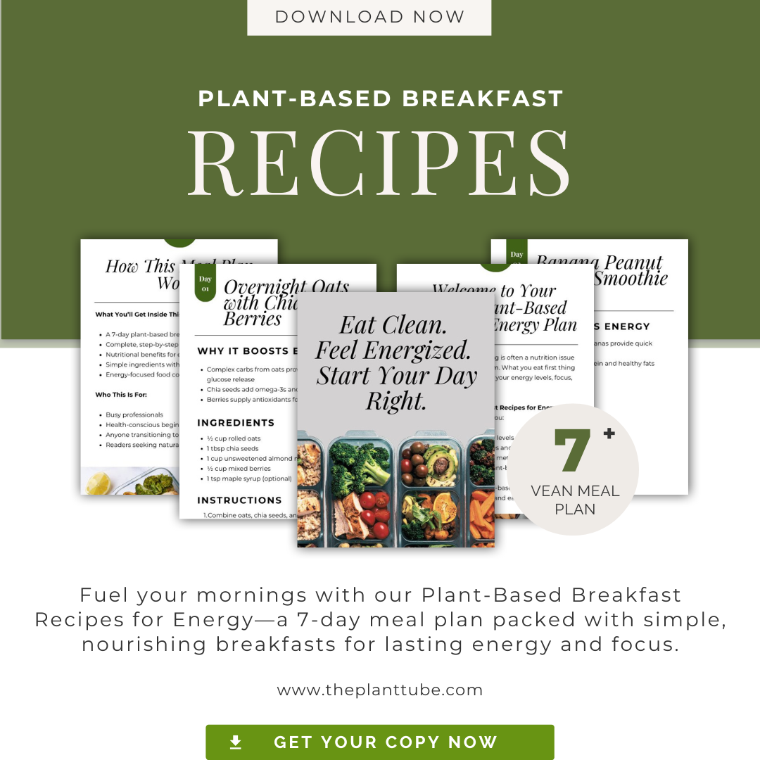Plant-Based Breakfast Recipes for Energy - Ebook Mockup